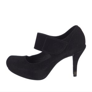 Pedro Garcia Mary Jane Black Suede Heels Eu Size 40 Approx 9-9.5 US